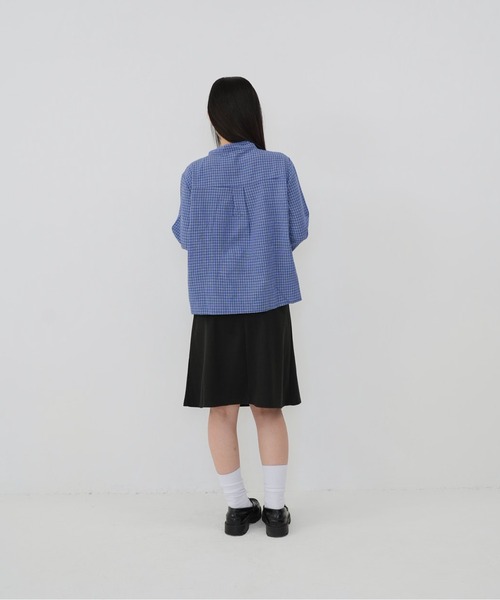 Uenui(ウニュイ)の「【Cunii】classic check ribbon blouse(シャツ/ブラウス・レディース・ブルー・FREE)」の12枚目の写真