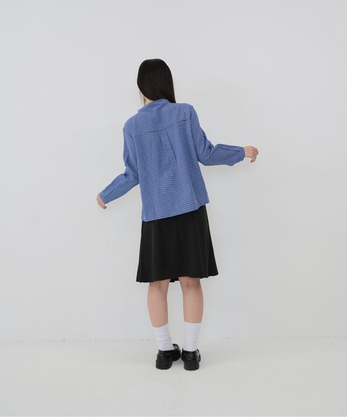 Uenui(ウニュイ)の「【Cunii】classic check ribbon blouse(シャツ/ブラウス・レディース・ブルー・FREE)」の13枚目の写真