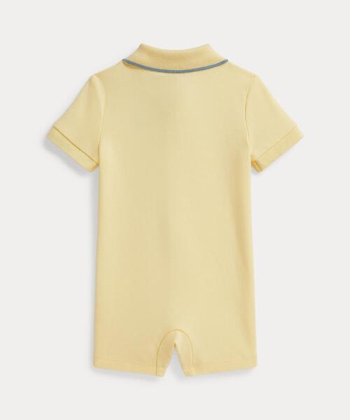 POLO RALPH LAUREN CHILDRENSWEAR(ポロ ラルフ ローレン チルドレンズウェア)の「コットン インターロック ポロ ショートオール(ロンパース・キッズ・イエロー・12M/9M)」の2枚目の写真