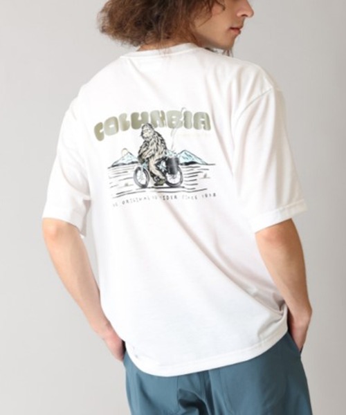Columbia(コロンビア)の「【Columbia】シダートレイルバックグラフィックTシャツ Over Fit(Tシャツ/カットソー・メンズ・ホワイト/グレー/ベージュ/ブラック・S/M/L)」の1枚目の写真