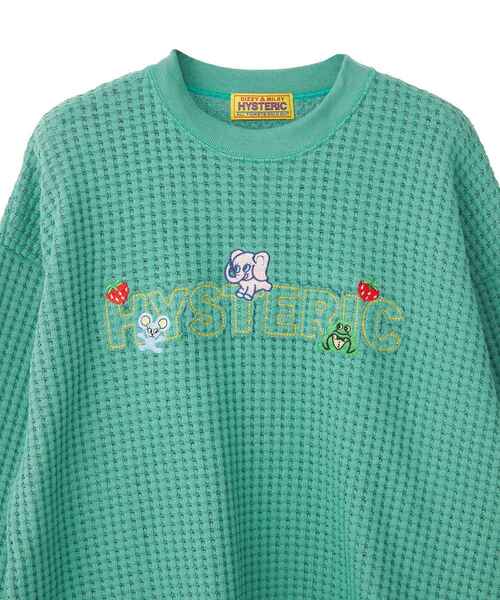 HYSTERIC GLAMOUR(ヒステリックグラマー)の「HYSTERIC HOMIES刺繍 オーバーサイズスウェット(スウェット・レディース・ブラック/ピンク/グリーン・FREE)」の7枚目の写真