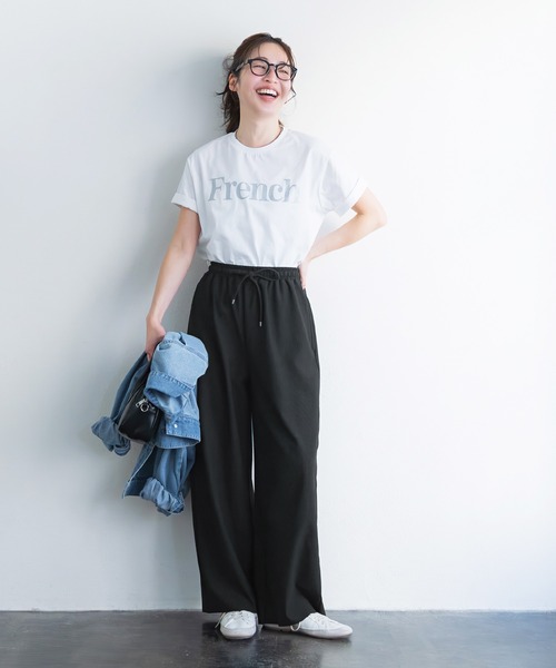 coca（coca）（コカ）の「ストレッチリブイージーパンツ（その他パンツ・レディース・ネイビー/ブラック・L/M/S）」の5枚目の写真