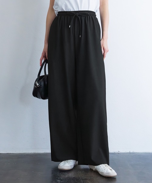 coca（coca）（コカ）の「ストレッチリブイージーパンツ（その他パンツ・レディース・ネイビー/ブラック・L/M/S）」の8枚目の写真