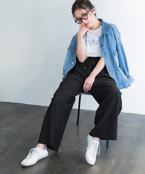 coca（coca）（コカ）の「ストレッチリブイージーパンツ（その他パンツ・レディース・ネイビー/ブラック・L/M/S）」の10枚目の写真