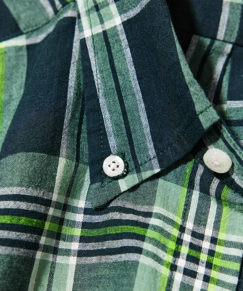 NAUTICA(ノーティカ)の「NAUTICA/ノーティカ ビッグシルエット マドラスチェック BDシャツ ロングスリーブ/ボタンダウンシャツ(シャツ/ブラウス・メンズ・ブルー/グリーン・X-LARGE/MEDIUM/LARGE)」の10枚目の写真