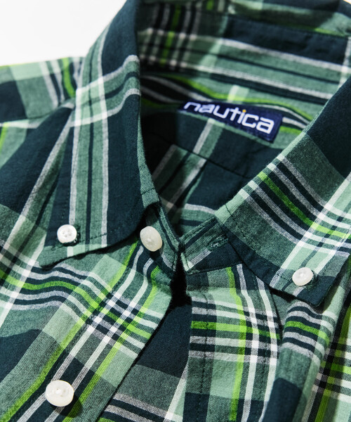 NAUTICA(ノーティカ)の「NAUTICA/ノーティカ ビッグシルエット マドラスチェック BDシャツ ロングスリーブ/ボタンダウンシャツ(シャツ/ブラウス・メンズ・ブルー/グリーン・X-LARGE/MEDIUM/LARGE)」の11枚目の写真