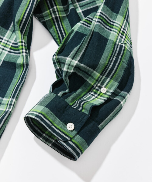 NAUTICA(ノーティカ)の「NAUTICA/ノーティカ ビッグシルエット マドラスチェック BDシャツ ロングスリーブ/ボタンダウンシャツ(シャツ/ブラウス・メンズ・ブルー/グリーン・X-LARGE/MEDIUM/LARGE)」の15枚目の写真