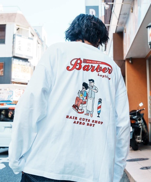 Leyline(レイライン)の「【Leyline】Barber afro l/s tee(Tシャツ/カットソー・メンズ・ホワイト・XL/L)」の1枚目の写真