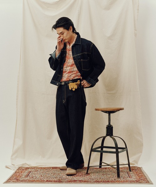 FIDELITY(フィデリティ)の「DENIM WIDE PANTS 13.5oz / ワイドデニムパンツ(その他パンツ・メンズ・ネイビー・X-LARGE/LARGE/MEDIUM)」の4枚目の写真
