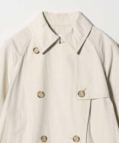 ATTISESSION(アティセッション)の「<ATTISESSION>コットン ナイロン カットオフ トレンチ コート(トレンチコート・レディース・ブラック/オフホワイト・38/36)」の9枚目の写真