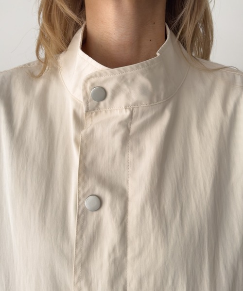 CANAL JEAN（キャナルジーン）の「El mar　コットンナイロンスタンドカラーブルゾン（ブルゾン・レディース・アイボリー/チャコールグレー・ONE SIZE）」の13枚目の写真