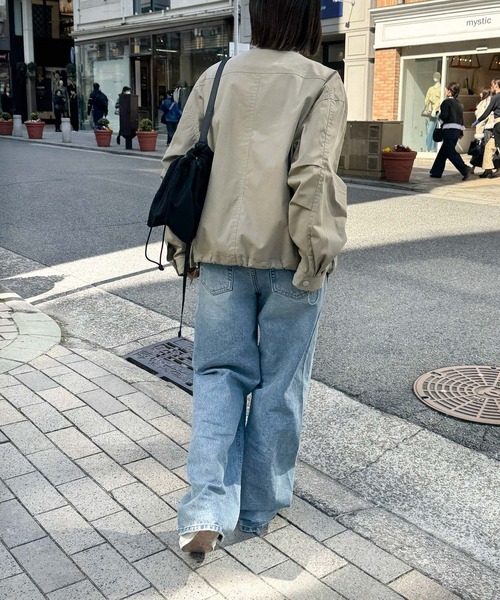 CANAL JEAN（キャナルジーン）の「El mar　コットンナイロンスタンドカラーブルゾン（ブルゾン・レディース・アイボリー/チャコールグレー/ベージュ・ONE SIZE）」の19枚目の写真