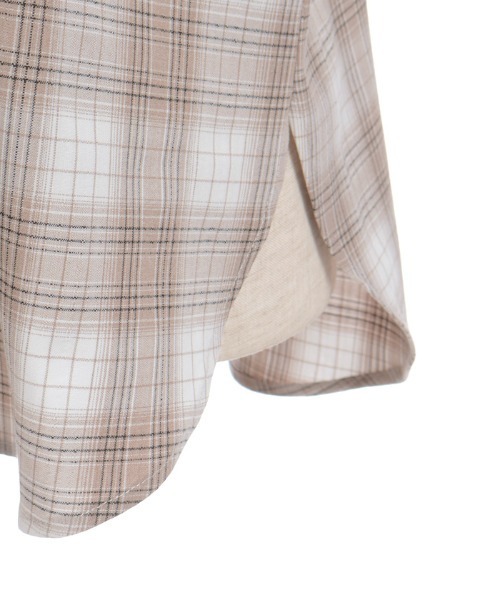 axes femme（アクシーズファム）の「ラインリボンオーバーシャツ（シャツ/ブラウス・レディース・グリーン/モカ/ホワイト・FREE）」の6枚目の写真