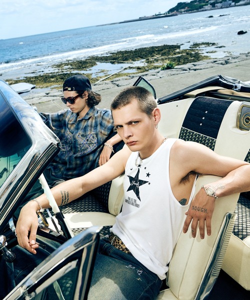 glamb（グラム）の「Star Tank Top / スタータンクトップ（タンクトップ・メンズ・ブラック/ホワイト・S/M/L）」の11枚目の写真