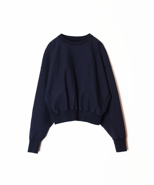 HOLIDAY（ホリデイ）の「ULTRA HEAVY SWEAT CREW-NECK TOPS (Holiday) ウルトラヘビースウェットクルーネックトップス (ホリデイ)（スウェット・レディース・ダークネイビー/ブラック・ONE SIZE）」の2枚目の写真