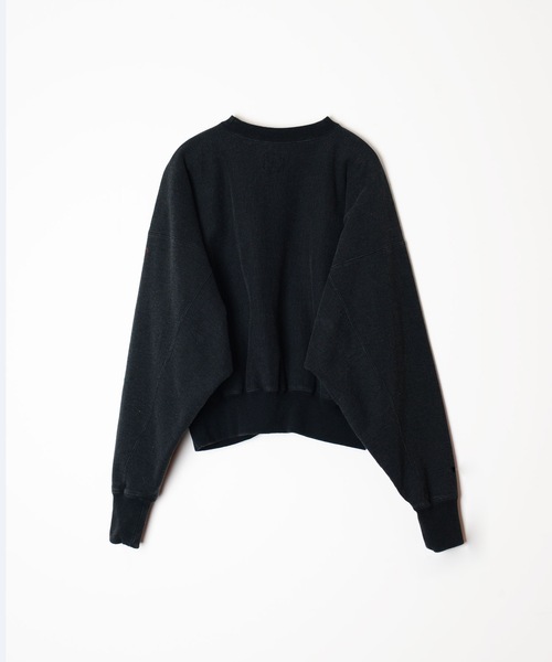 HOLIDAY（ホリデイ）の「ULTRA HEAVY SWEAT CREW-NECK TOPS (Holiday) ウルトラヘビースウェットクルーネックトップス (ホリデイ)（スウェット・レディース・ダークネイビー/ブラック・ONE SIZE）」の3枚目の写真