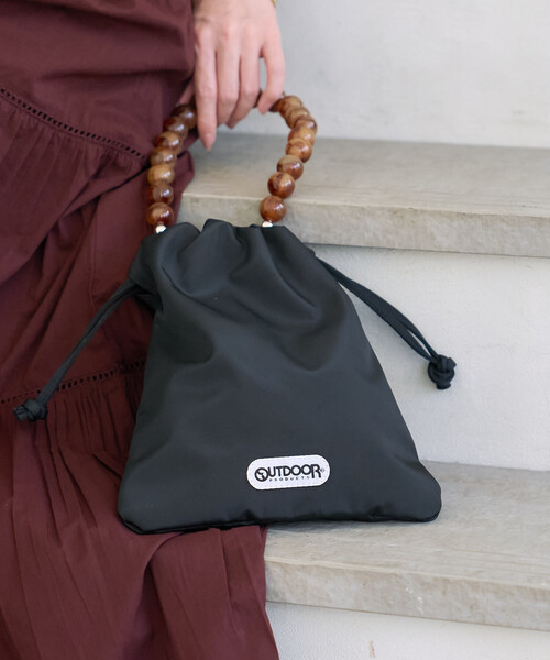 FREAK'S STORE(フリークスストア)の「OUTDOOR PRODUCTS × FREAK'S STORE/アウトドアプロダクツ 別注 2WAY ビーズハンドバッグ(ショルダーバッグ・レディース・ブラック/ナチュラル・ONE SIZE)」の11枚目の写真