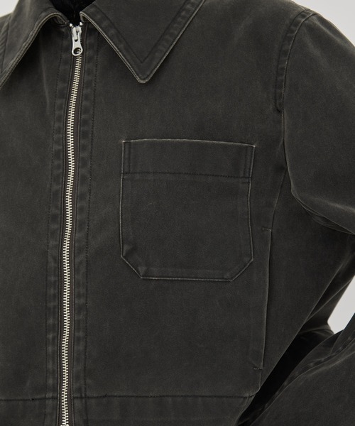 STUDIOUS(ステュディオス)の「【STUDIOUS/ステュディオス】Suede Short Jacket/スウェードショートジャケット/春アウター/ダブルジップ/オーバーサイズ/軽量アウター(ブルゾン・レディース・ダークグレー・FREE)」の15枚目の写真