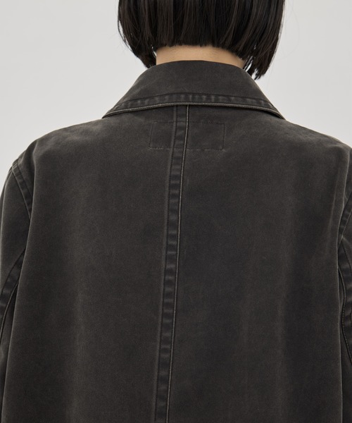 STUDIOUS(ステュディオス)の「【STUDIOUS/ステュディオス】Suede Short Jacket/スウェードショートジャケット/春アウター/ダブルジップ/オーバーサイズ/軽量アウター(ブルゾン・レディース・ダークグレー・FREE)」の19枚目の写真