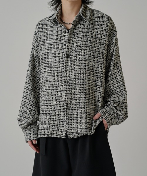 Lui's（ルイス）の「ファニーツイードシャツ（シャツ/ブラウス・メンズ・ブラック/ブラック系その他・S/M）」の2枚目の写真