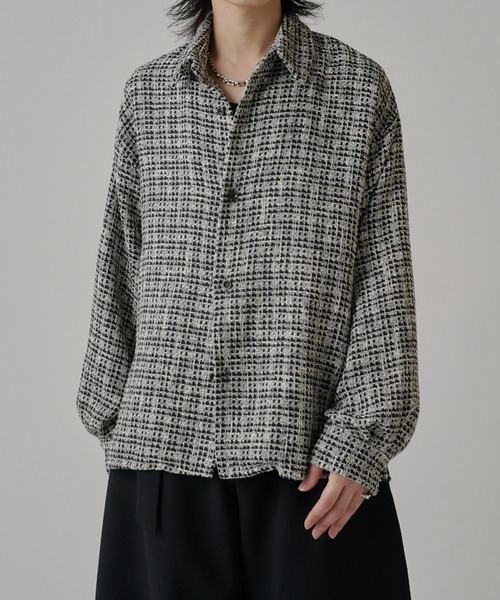 Lui's（ルイス）の「ファニーツイードシャツ（シャツ/ブラウス・メンズ・ブラック/ブラック系その他・S/M）」の9枚目の写真