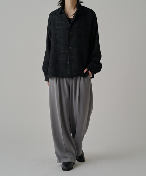 Lui's（ルイス）の「ファニーツイードシャツ（シャツ/ブラウス・メンズ・ブラック/ブラック系その他・S/M）」の8枚目の写真