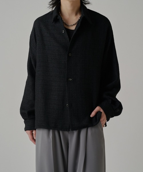 Lui's（ルイス）の「ファニーツイードシャツ（シャツ/ブラウス・メンズ・ブラック/ブラック系その他・S/M）」の3枚目の写真