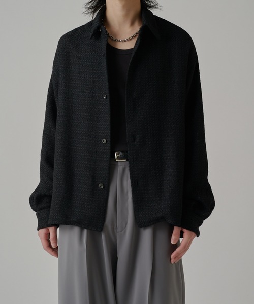 Lui's（ルイス）の「ファニーツイードシャツ（シャツ/ブラウス・メンズ・ブラック/ブラック系その他・S/M）」の4枚目の写真