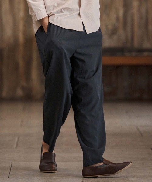 CAMBIO(カンビオ)の「mp14680-Seersucker Balloon Pants バルーンパンツ(CAM26SS-018)(その他パンツ・メンズ・ブラック/ベージュ/チャコール・L/M/S)」の2枚目の写真