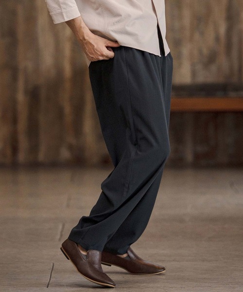 CAMBIO(カンビオ)の「mp14680-Seersucker Balloon Pants バルーンパンツ(CAM26SS-018)(その他パンツ・メンズ・ブラック/ベージュ/チャコール・L/M/S)」の5枚目の写真