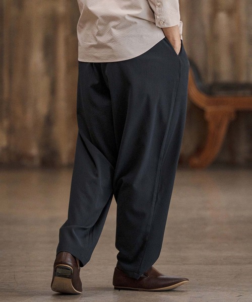 CAMBIO(カンビオ)の「mp14680-Seersucker Balloon Pants バルーンパンツ(CAM26SS-018)(その他パンツ・メンズ・ブラック/ベージュ/チャコール・L/M/S)」の6枚目の写真