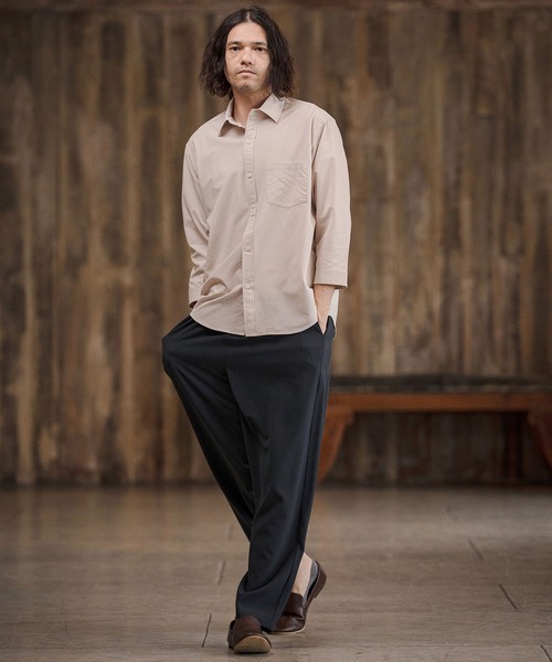 CAMBIO(カンビオ)の「mp14680-Seersucker Balloon Pants バルーンパンツ(CAM26SS-018)(その他パンツ・メンズ・ブラック/ベージュ/チャコール・L/M/S)」の9枚目の写真