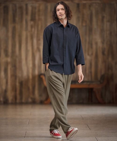 CAMBIO(カンビオ)の「mp14680-Seersucker Balloon Pants バルーンパンツ(CAM26SS-018)(その他パンツ・メンズ・ブラック/ベージュ/チャコール・L/M/S)」の19枚目の写真