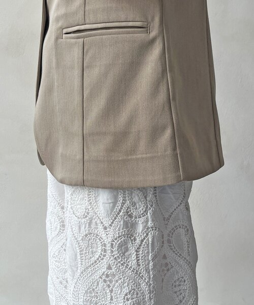 DouDou（ドゥドゥ）の「【WEB限定】スクエアネックベスト（ベスト・レディース・ブラック/ベージュ・FREE）」の18枚目の写真