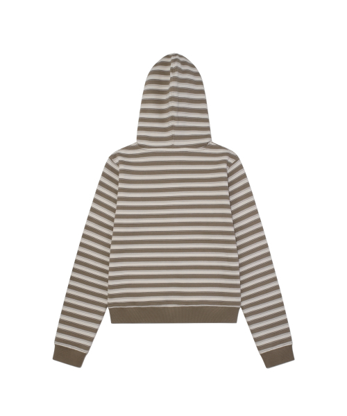 THECOLDESTMOMENT(ザコールデストモーメント)の「TCM stripe standard hooded zip-up (brown)(パーカー・レディース・その他・SMALL/MEDIUM/LARGE)」の3枚目の写真