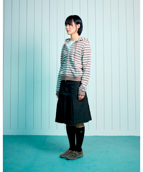 THECOLDESTMOMENT(ザコールデストモーメント)の「TCM stripe standard hooded zip-up (brown)(パーカー・レディース・その他・SMALL/MEDIUM/LARGE)」の7枚目の写真