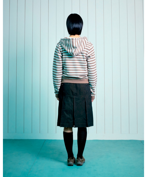 THECOLDESTMOMENT(ザコールデストモーメント)の「TCM stripe standard hooded zip-up (brown)(パーカー・レディース・その他・SMALL/MEDIUM/LARGE)」の8枚目の写真