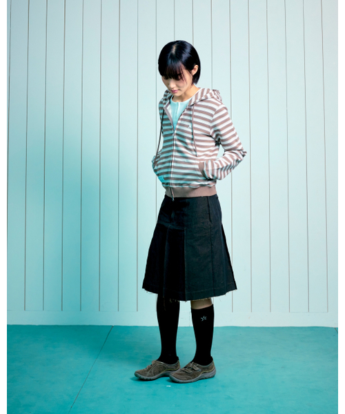 THECOLDESTMOMENT(ザコールデストモーメント)の「TCM stripe standard hooded zip-up (brown)(パーカー・レディース・その他・SMALL/MEDIUM/LARGE)」の11枚目の写真