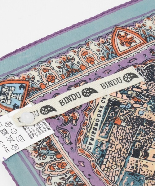 BINDU（ビンドゥー）の「＜BINDU＞CITY バンダナ 50×50（バンダナ/スカーフ・レディース・ライラック/オレンジ/ピンク/イエロー・FREE）」の14枚目の写真