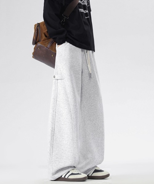 neos（ネオス）の「【neos】ユニセックス サイドボタン 立体 ルーズ セミワイド スウェット パンツ メンズ レディース（スウェットパンツ・メンズ・グレー/アイボリー/ブラック・LARGE/X-LARGE/MEDIUM）」の11枚目の写真