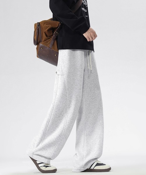 neos（ネオス）の「【neos】ユニセックス サイドボタン 立体 ルーズ セミワイド スウェット パンツ メンズ レディース（スウェットパンツ・メンズ・グレー/アイボリー/ブラック・LARGE/X-LARGE/MEDIUM）」の10枚目の写真