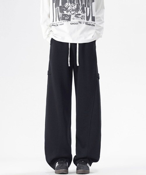 neos（ネオス）の「【neos】ユニセックス サイドボタン 立体 ルーズ セミワイド スウェット パンツ メンズ レディース（スウェットパンツ・メンズ・グレー/アイボリー/ブラック・LARGE/X-LARGE/MEDIUM）」の12枚目の写真