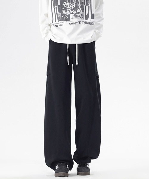 neos（ネオス）の「【neos】ユニセックス サイドボタン 立体 ルーズ セミワイド スウェット パンツ メンズ レディース（スウェットパンツ・メンズ・グレー/アイボリー/ブラック・LARGE/X-LARGE/MEDIUM）」の16枚目の写真