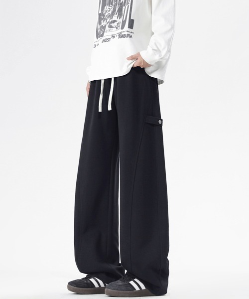 neos（ネオス）の「【neos】ユニセックス サイドボタン 立体 ルーズ セミワイド スウェット パンツ メンズ レディース（スウェットパンツ・メンズ・グレー/アイボリー/ブラック・LARGE/X-LARGE/MEDIUM）」の13枚目の写真