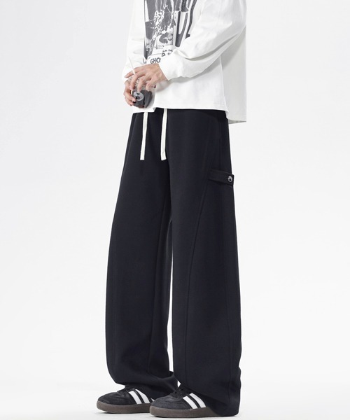 neos（ネオス）の「【neos】ユニセックス サイドボタン 立体 ルーズ セミワイド スウェット パンツ メンズ レディース（スウェットパンツ・メンズ・グレー/アイボリー/ブラック・LARGE/X-LARGE/MEDIUM）」の14枚目の写真