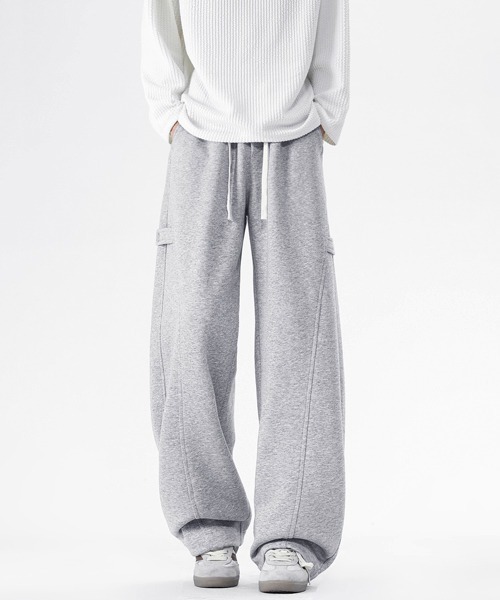 neos（ネオス）の「【neos】ユニセックス サイドボタン 立体 ルーズ セミワイド スウェット パンツ メンズ レディース（スウェットパンツ・メンズ・グレー/アイボリー/ブラック・LARGE/X-LARGE/MEDIUM）」の20枚目の写真