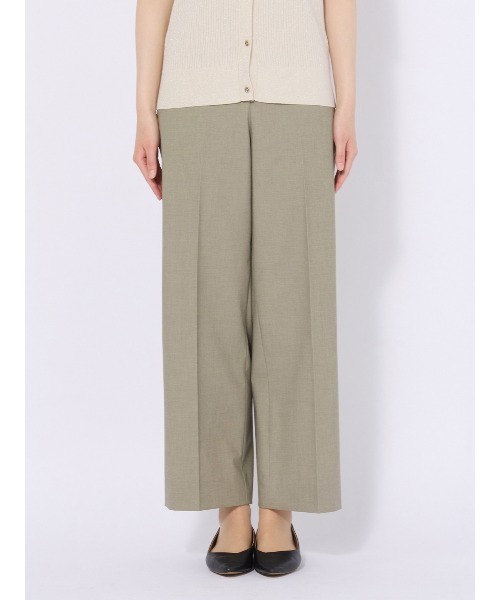 SUIT SQUARE（スーツスクエア）の「ワイドパンツ ウォッシャブル ストレッチ UVカット TRトロピカル 無地（スラックス・レディース・カーキ/ネイビー・40(11号)/38(9号)/36(7号)）」の6枚目の写真