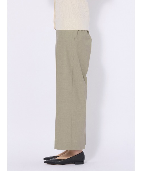 SUIT SQUARE（スーツスクエア）の「ワイドパンツ ウォッシャブル ストレッチ UVカット TRトロピカル 無地（スラックス・レディース・カーキ/ネイビー・40(11号)/38(9号)/36(7号)）」の7枚目の写真