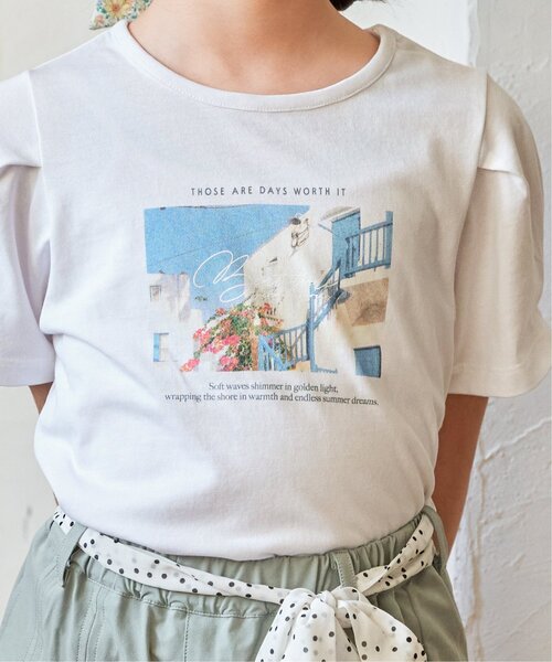 ikka(イッカ)の「【接触冷感/親子コーデ】袖タック冷感プリントTシャツ(120~160cm)(Tシャツ/カットソー・キッズ・ライトパープル/ホワイト/オフホワイト/チャコール・140/120/130/150/160)」の8枚目の写真
