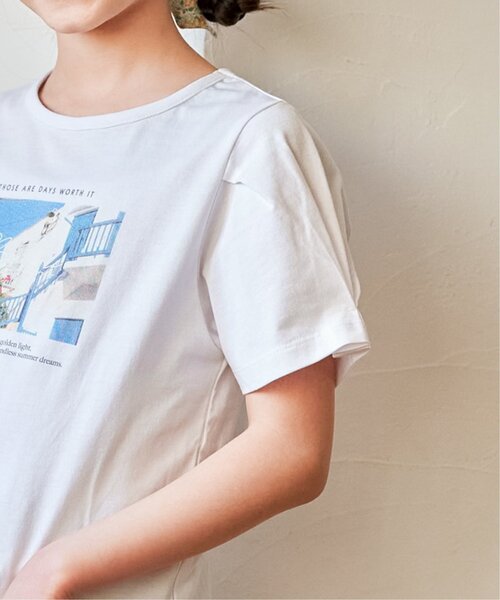 ikka(イッカ)の「【接触冷感/親子コーデ】袖タック冷感プリントTシャツ(120~160cm)(Tシャツ/カットソー・キッズ・ライトパープル/ホワイト/オフホワイト/チャコール・140/120/130/150/160)」の9枚目の写真